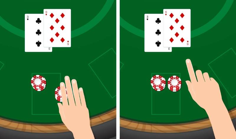 Áp dụng chiến thuật "Double down" khi có tổng điểm 11